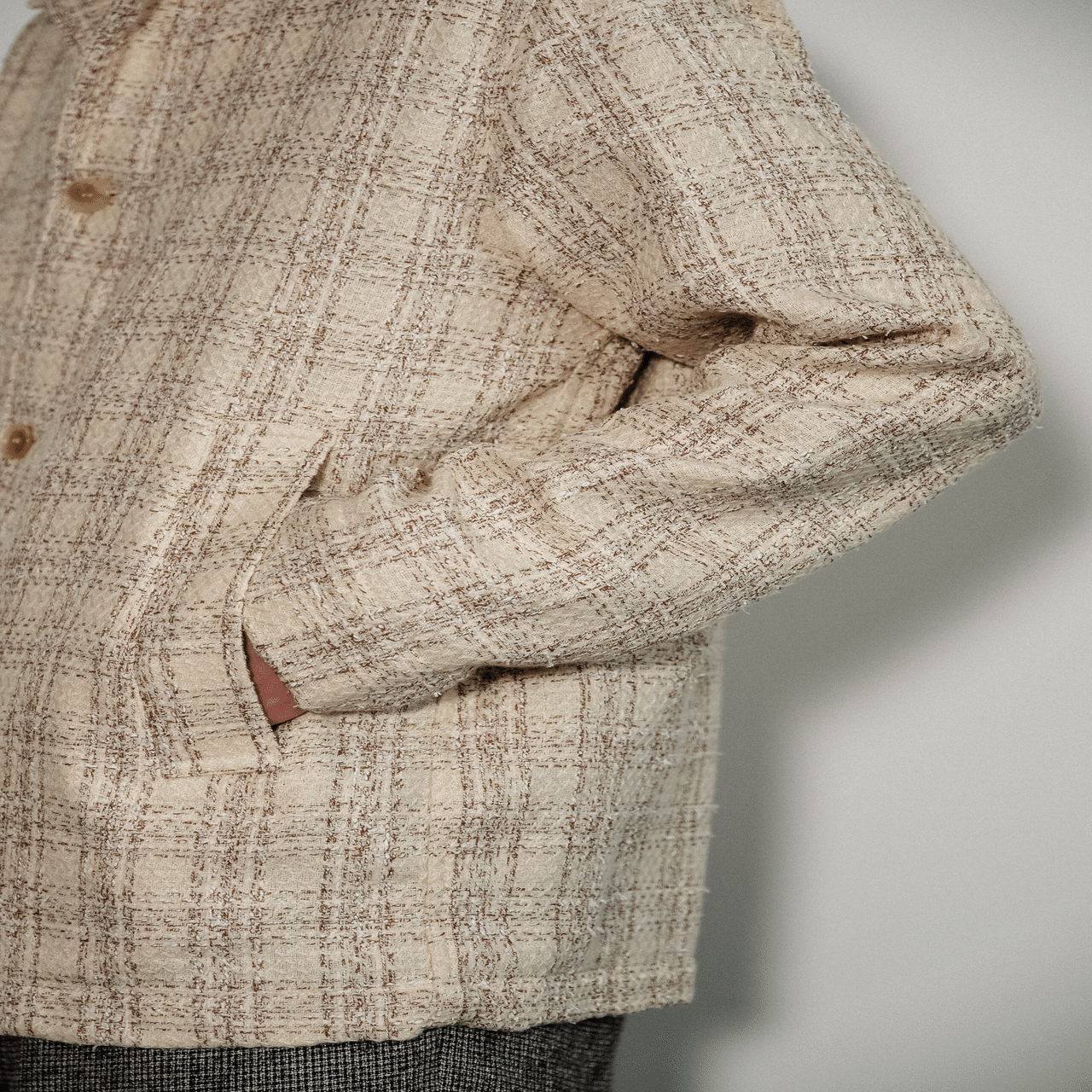 ジャケット・アウター ENCOMING WELT POCKET SHIRT JACKET BROWN ENCOMING / Welt Pockets Shirt Jacket | twelve