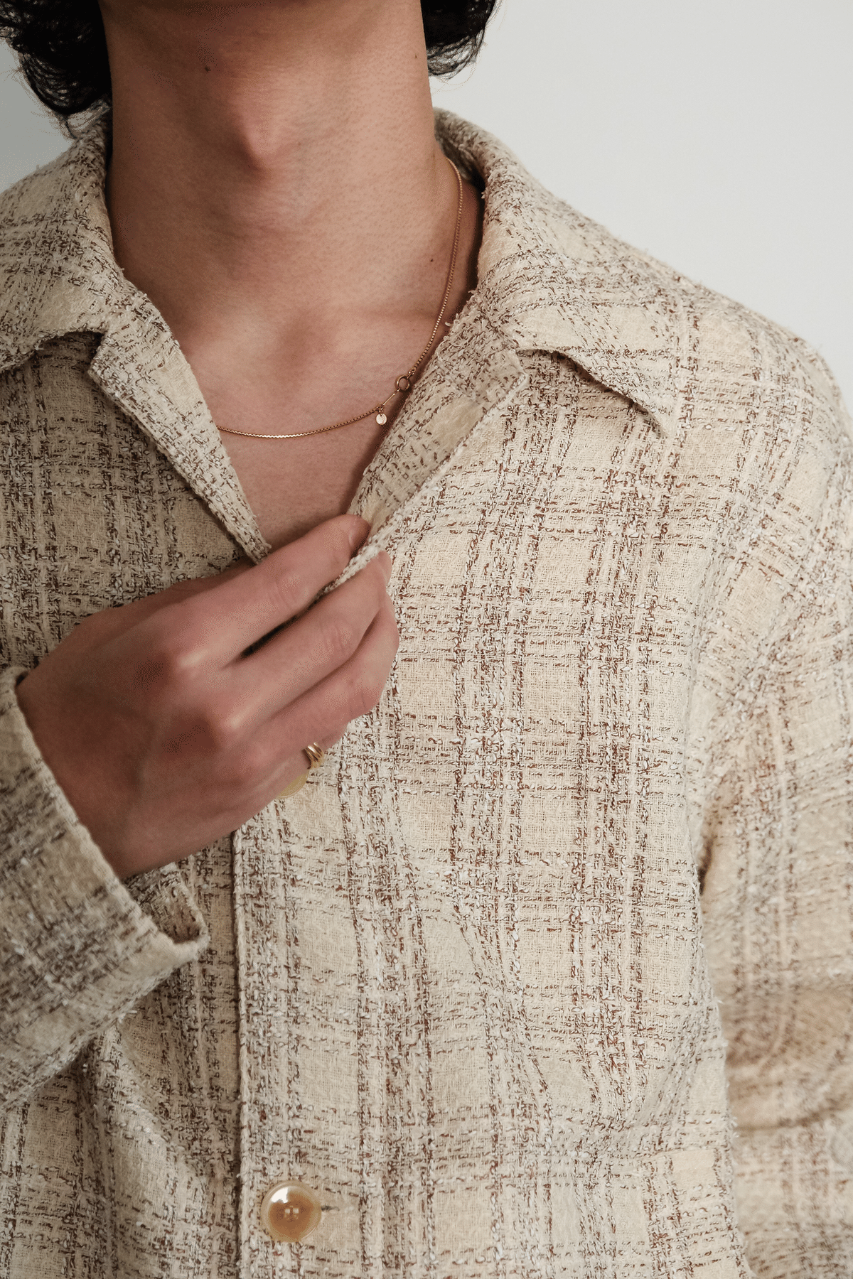 ジャケット・アウター ENCOMING WELT POCKET SHIRT JACKET BROWN ジャケット・アウター ENCOMING WELT POCKET SHIRT JACKET BROWN