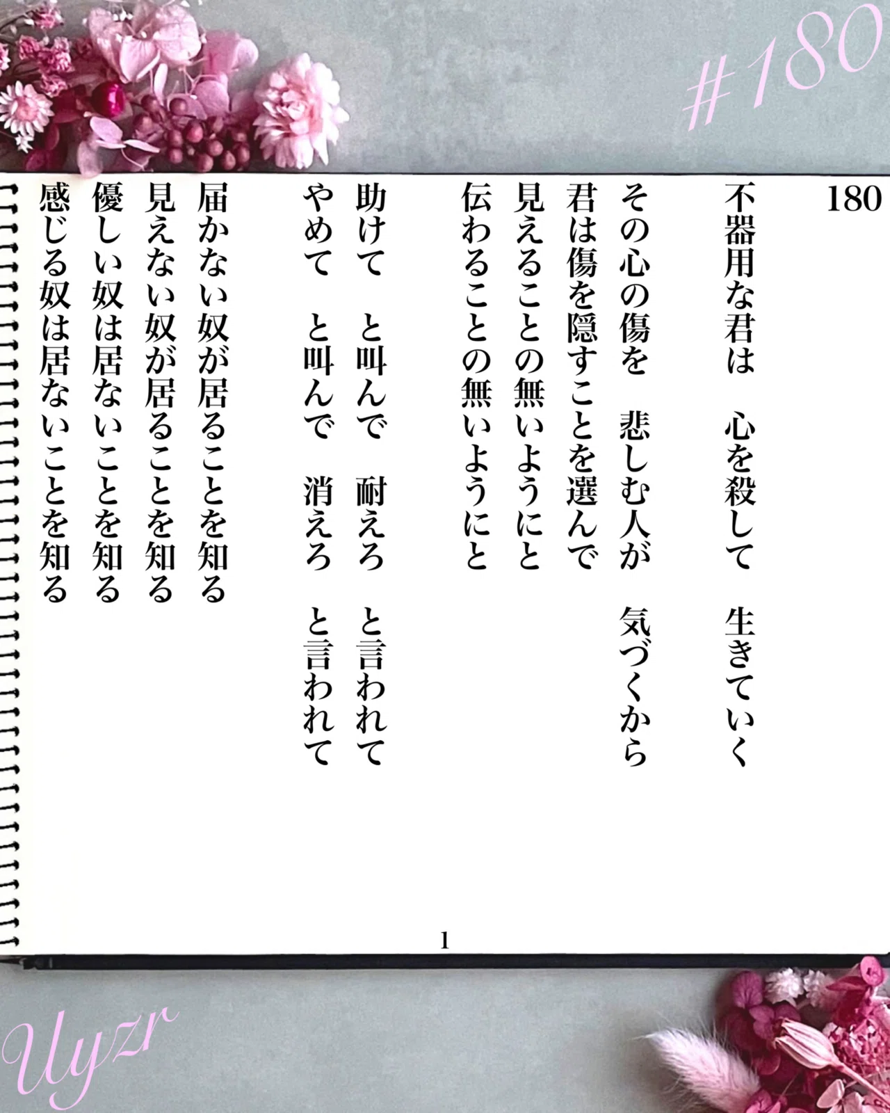 🔶【詩】＃180 書きました 24.04.27 (23.04.08投稿分)｜Uyzr