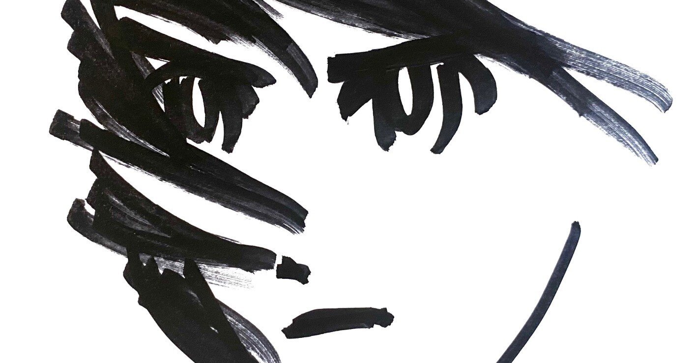 4046] 白土三平 直筆カラーイラスト「真田剣流」桔梗 白土三平さんの直筆画