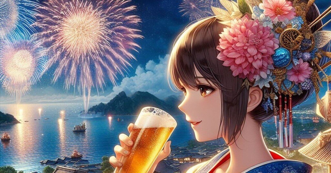 36 油彩画とイラスト《花火》 | art-makoの美術展示室「色の