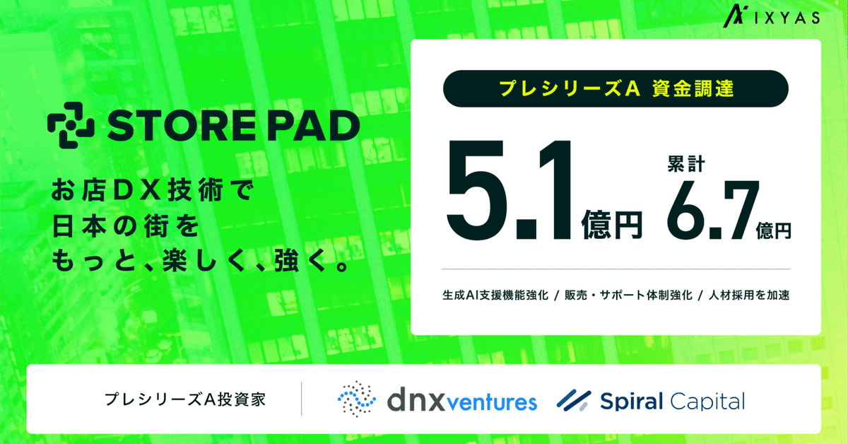 新規投資｜IXYAS: AI搭載店舗マーケSaaS｜DNX Ventures
