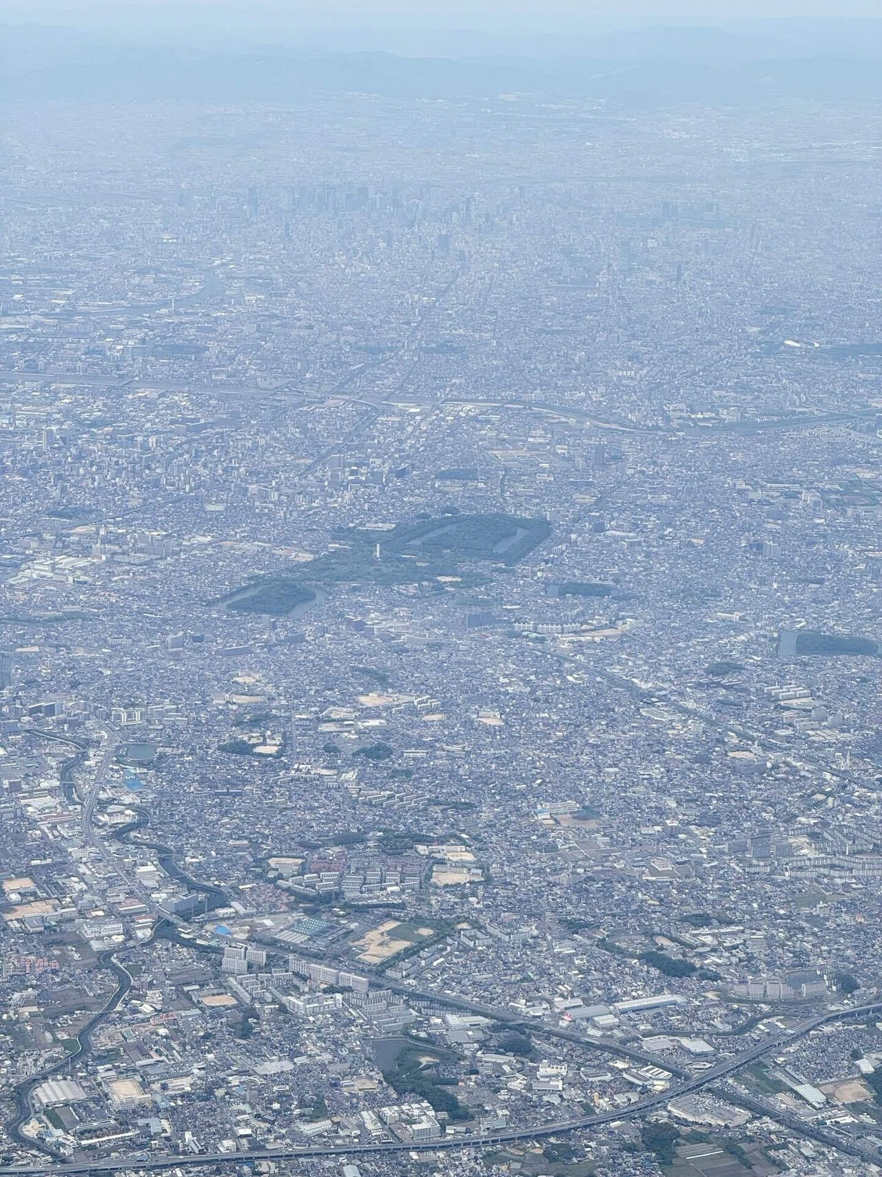 飛行機から見た古墳群｜竹信俊彦