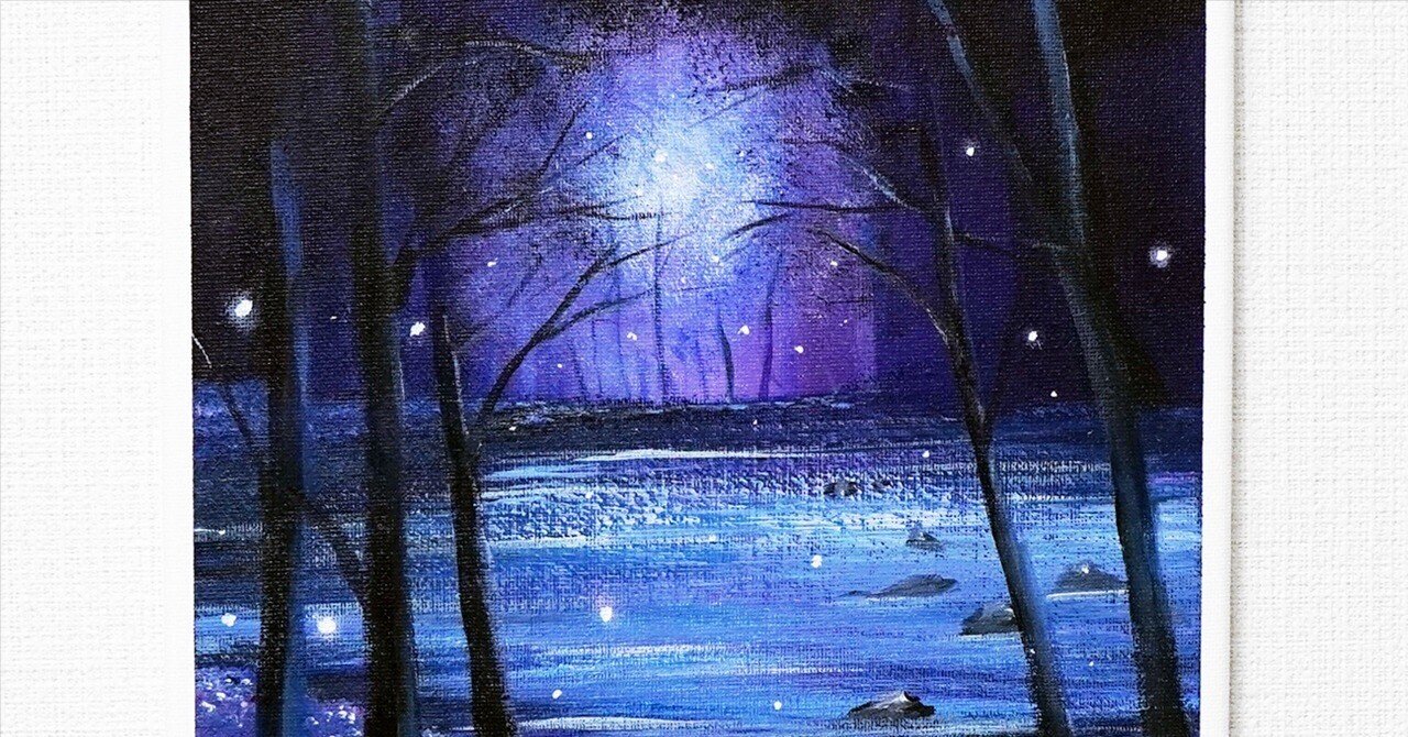 アクリル絵の具で「幻想的な森の風景」を描いてみた｜junya_art