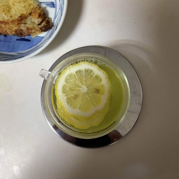 日本茶に国産レモン