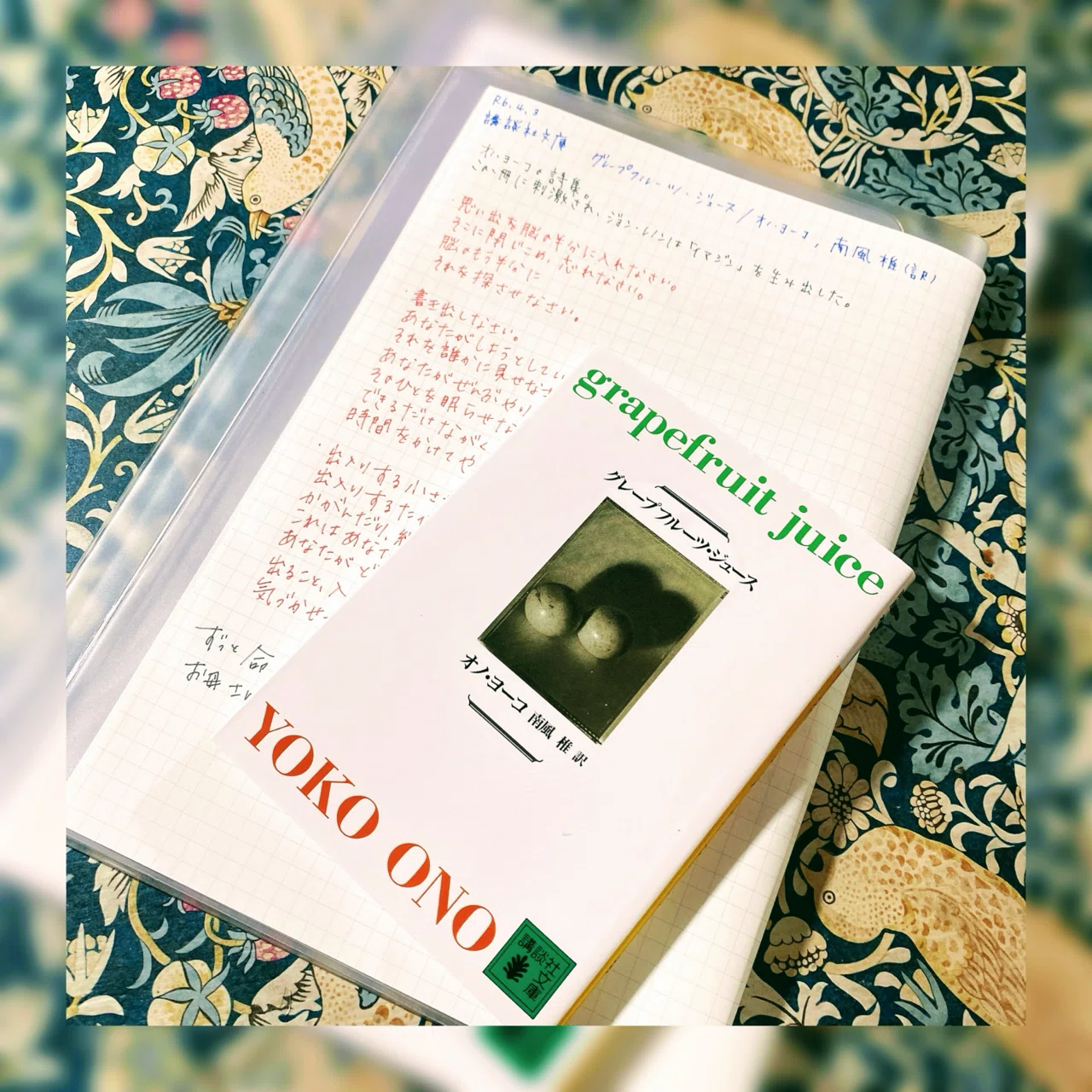 グレープフルーツ・ジュース/オノ・ヨーコ、南風椎(訳)｜菜穂☽︎‪︎.*·̩͙‬