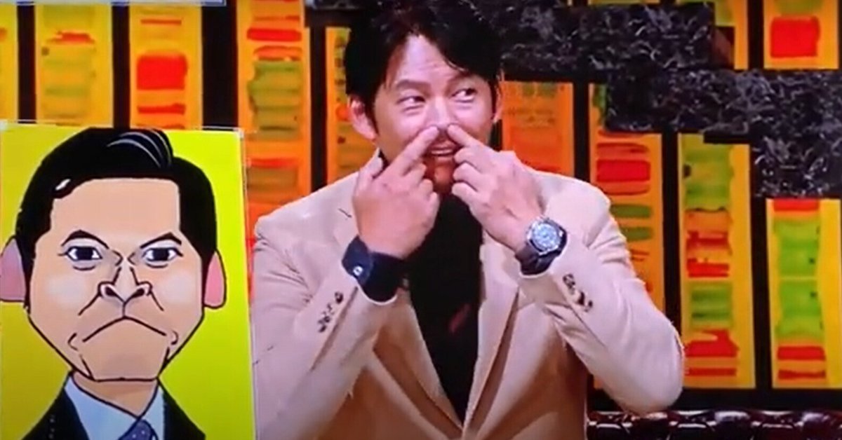 MC織田裕二さんの似顔絵 NHK番組【ヒューマニエンス～40億年の