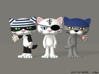 ドラ猫達を3d化 ついでに壁紙制作 Nao Note