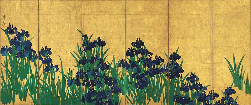 アヤメの花の屏風 花を並べただけ、なのに！燕子花図屏風は何がそんなにすごいのか
