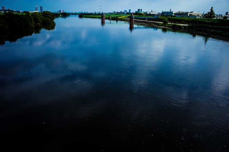 @ Edogawa river, Kanamachi, Tokyo.