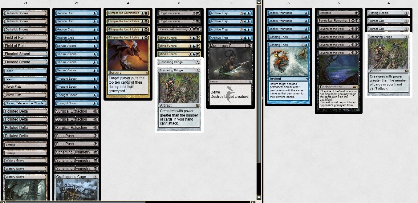 Mtgモダン ライブラリーアウトのちょっとした解説 Part3 構築例 マッチアップ編 青黒lo Roren776 Note