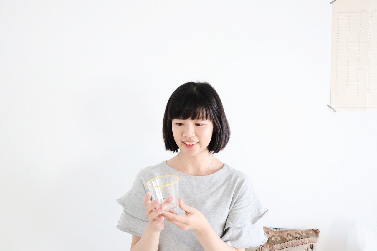 澤田 和香奈 /wakana sawadaガラスリム皿作家物 耐熱 皿