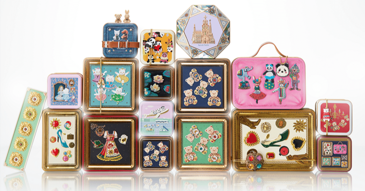 青山デカーボ ヒーロー缶 犬 あみぐるみ イタリア ブローチ 銀座三越