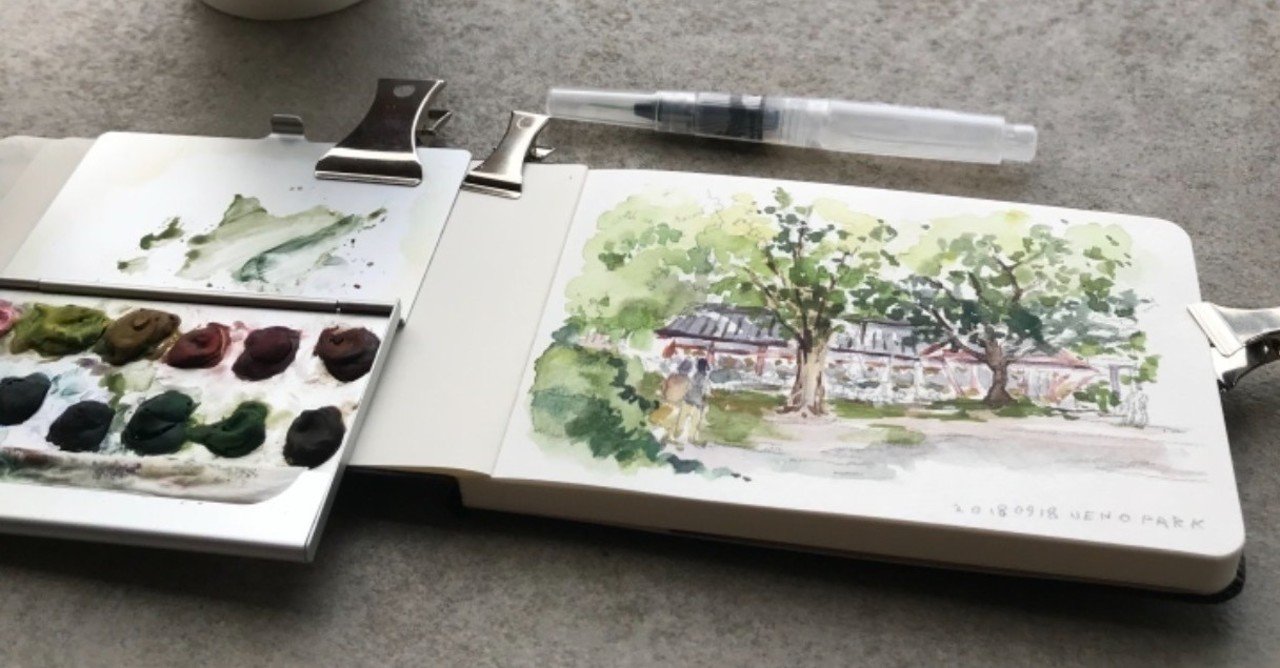 日常に水彩スケッチを取り入れるための小さな道具たち 松野美穂 Note 日常に水彩スケッチを取り入れるための小さな道具たち 松野美穂 Note