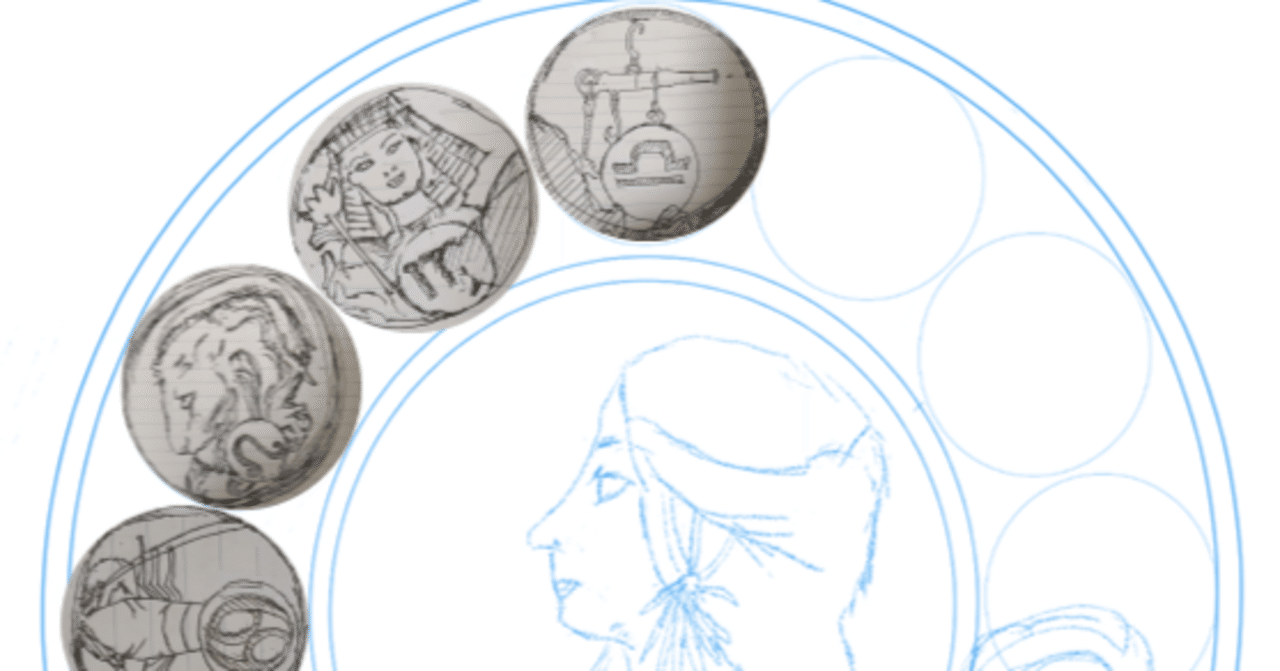 ミュシャ 黄道十二宮の練習⑤ (天秤座)｜Sans