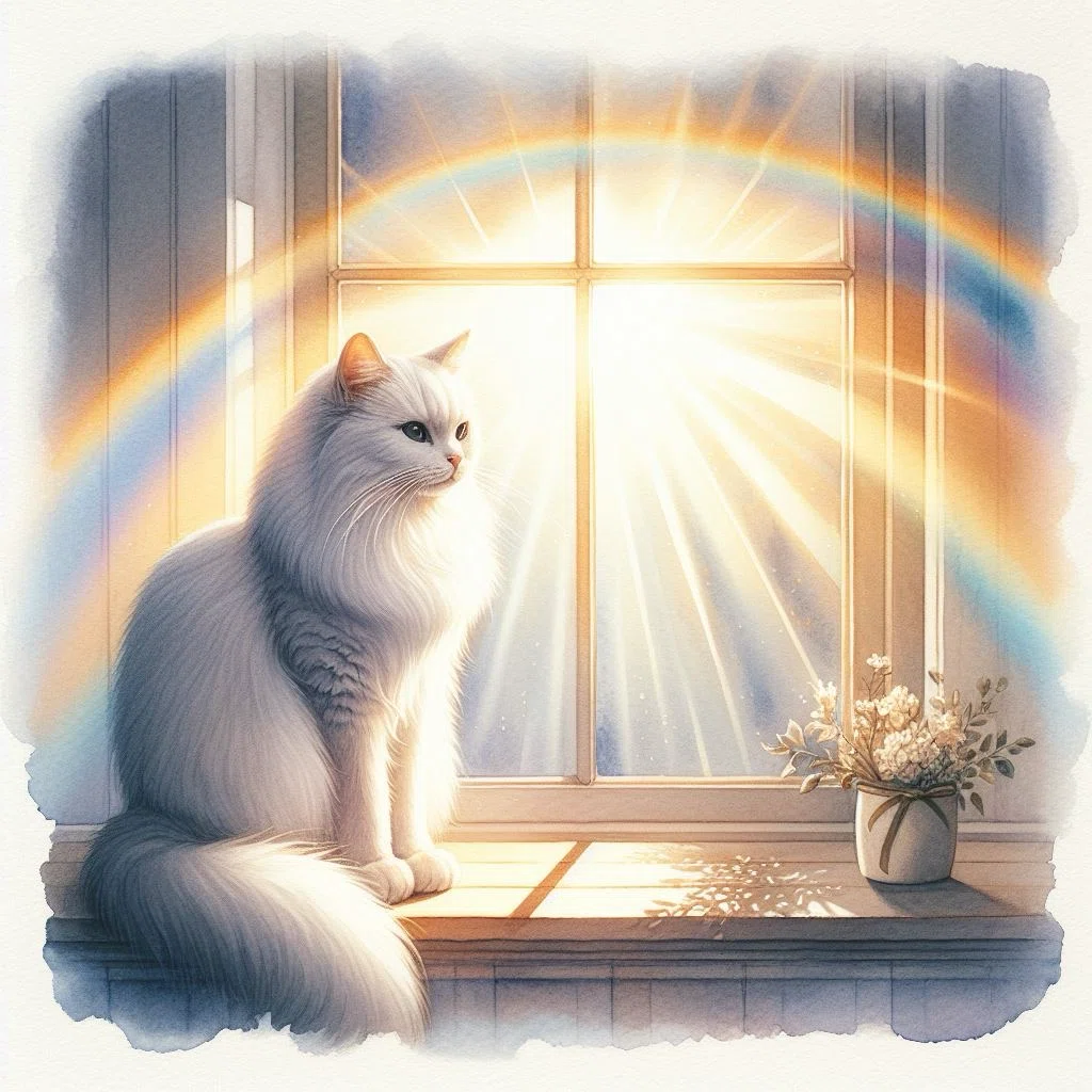 AIアート 白猫｜Keiko🌈 下町の魔法使い / 未来につながる