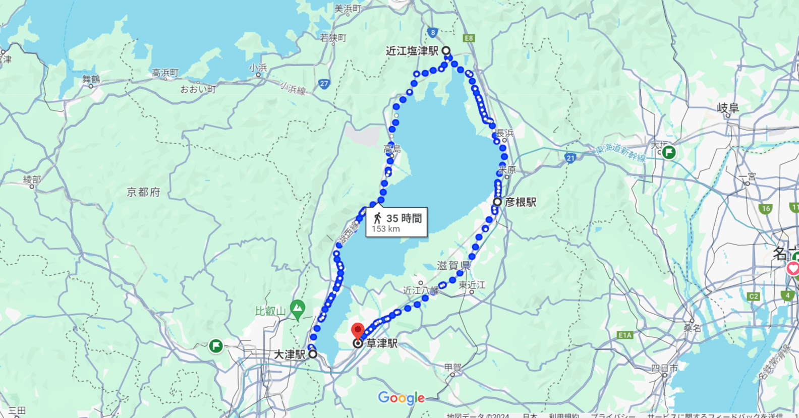 ビワイチ】徒歩で琵琶湖1周に失敗した男｜コガ