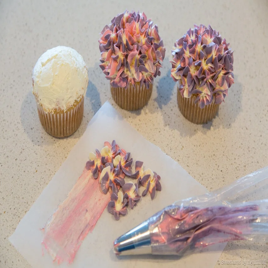 Hydrangea Cupcakes 紫陽花ケーキ Ayumi Note
