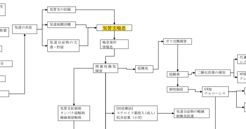 関連図「気管支喘息」｜タイパ重視の看護実習