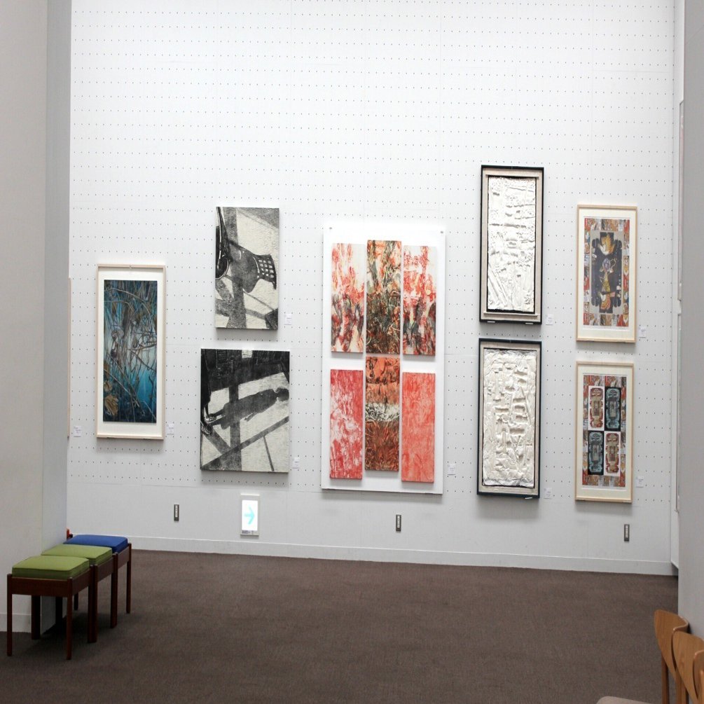 上野・東京都美術館で開催されてきた「日本版画協会版画展」の会場の