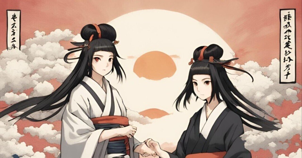 春画] 日本画 日本神話 イザナギ イザナミ 男根 古事記 日本書紀 肉筆