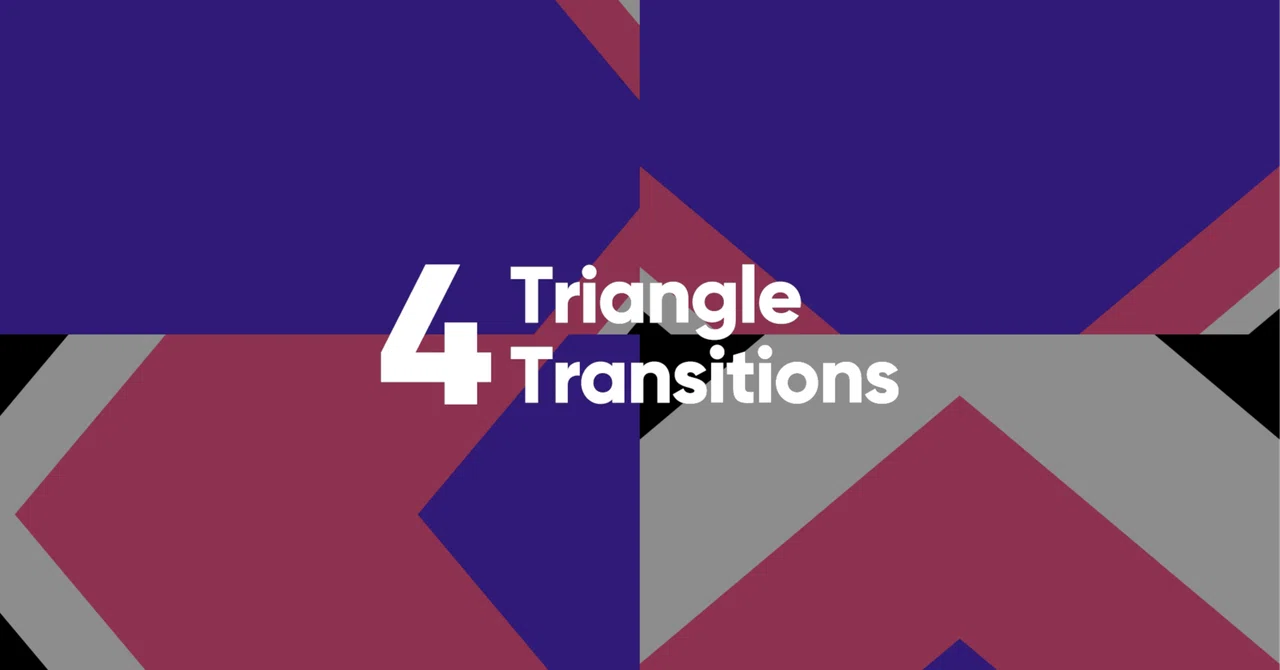 Free Scene Change Assets for Video Editing: 4 Triangle Transitions｜Fiore