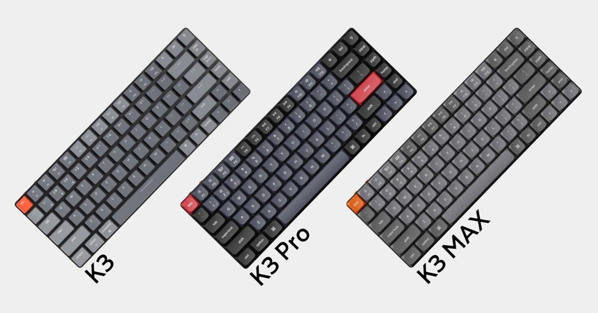 Keychron K3、K3 Pro、K3 MAXの違い｜50歳からの徒然ノート