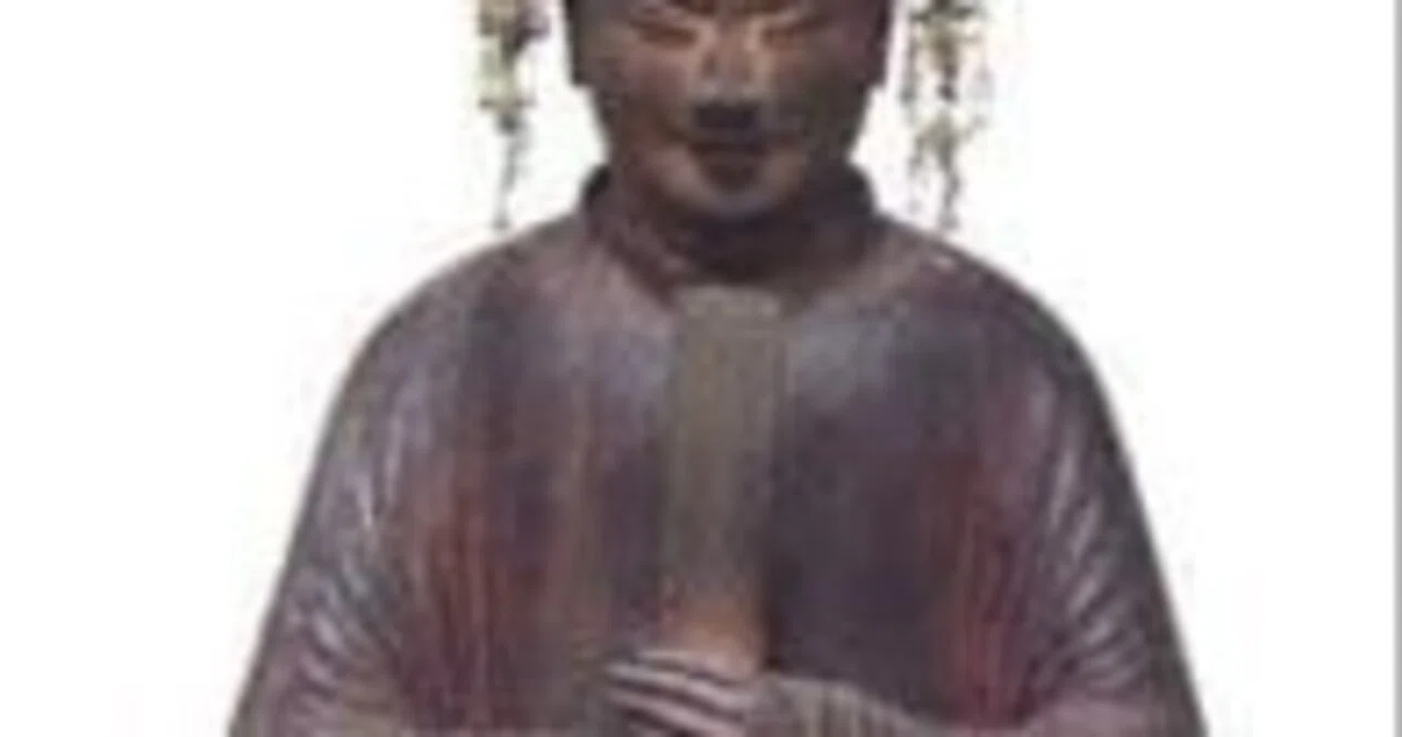 笏の持ち方。聖徳太子の時代には笏はなかった。おそらく大型木簡だろう 