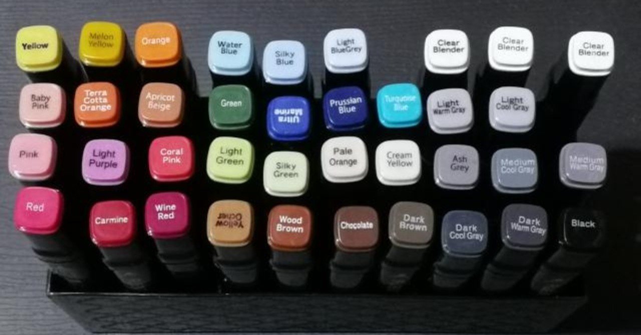 ダイソーのコピックこと2本100円のイラストマーカーを買ってきて収めて