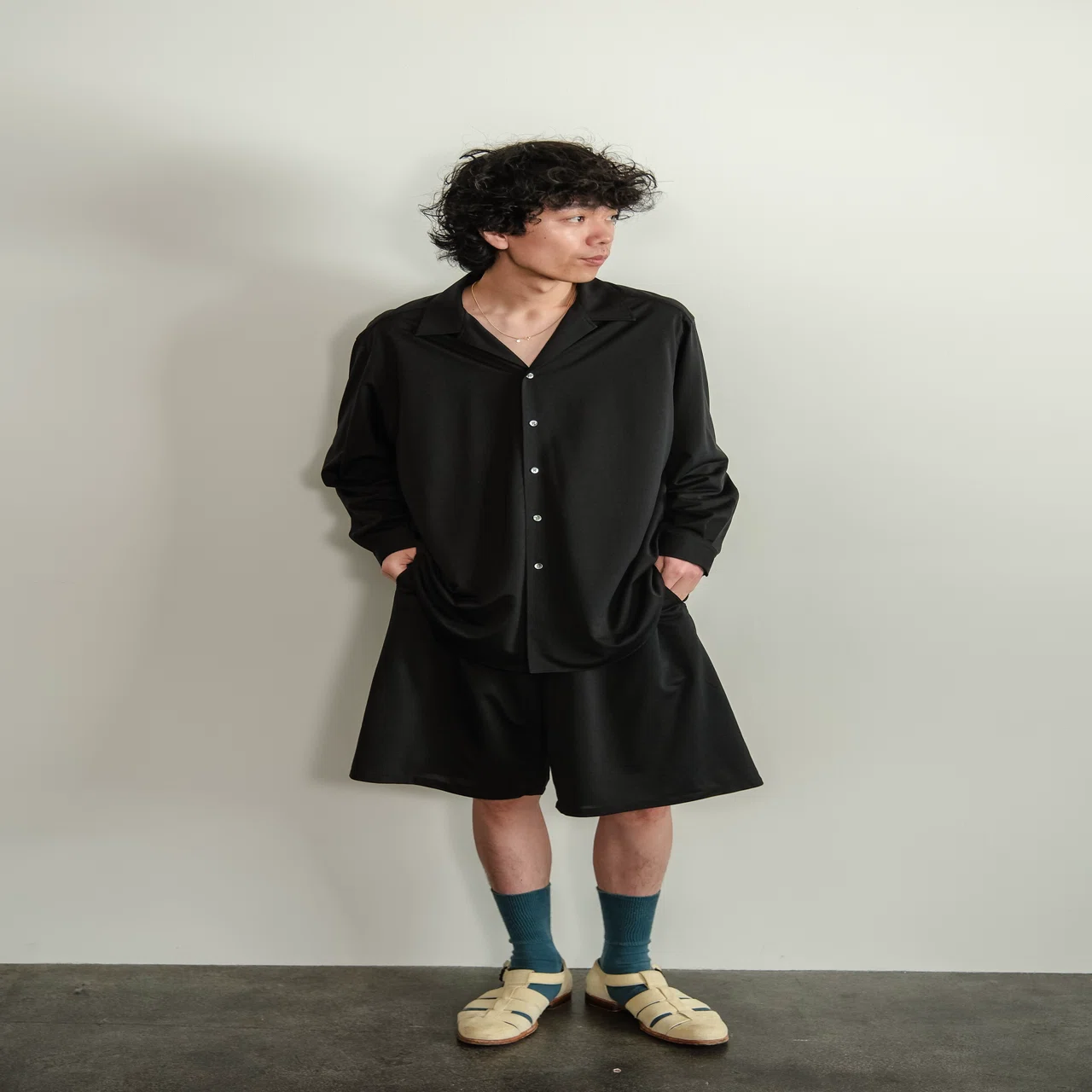 【新品未使用】IENA  シルクサテンジョーゼットクルーネックシャツ KANEMASA PHIL. 