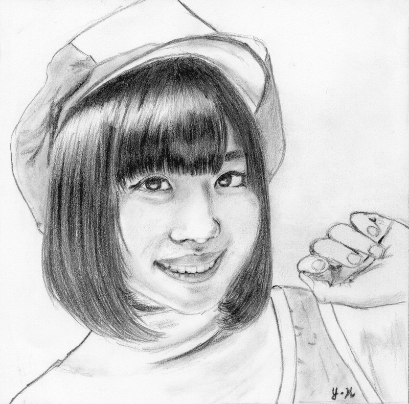 鉛筆画1作目 ねむお姉さん King Yas Note