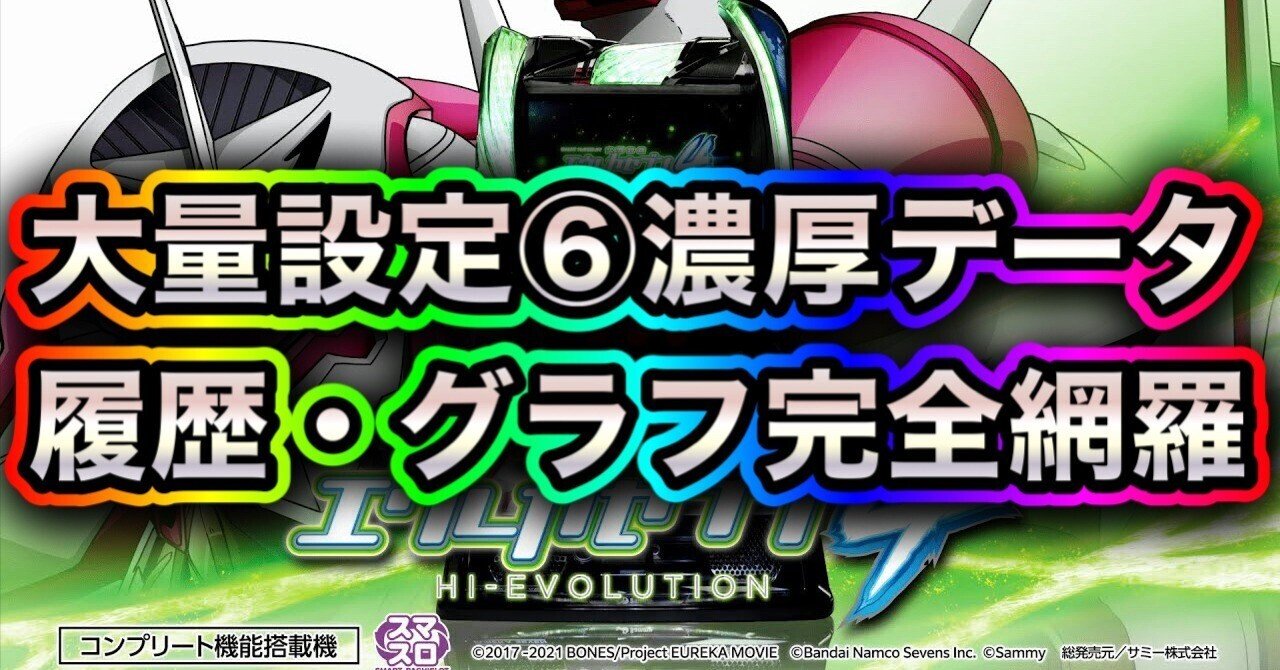 Lエウレカセブン4 大量設定6濃厚データ公開!グラフ・履歴・出玉 Lエウレカセブン4 大量設定6濃厚データ公開!グラフ・履歴・出玉