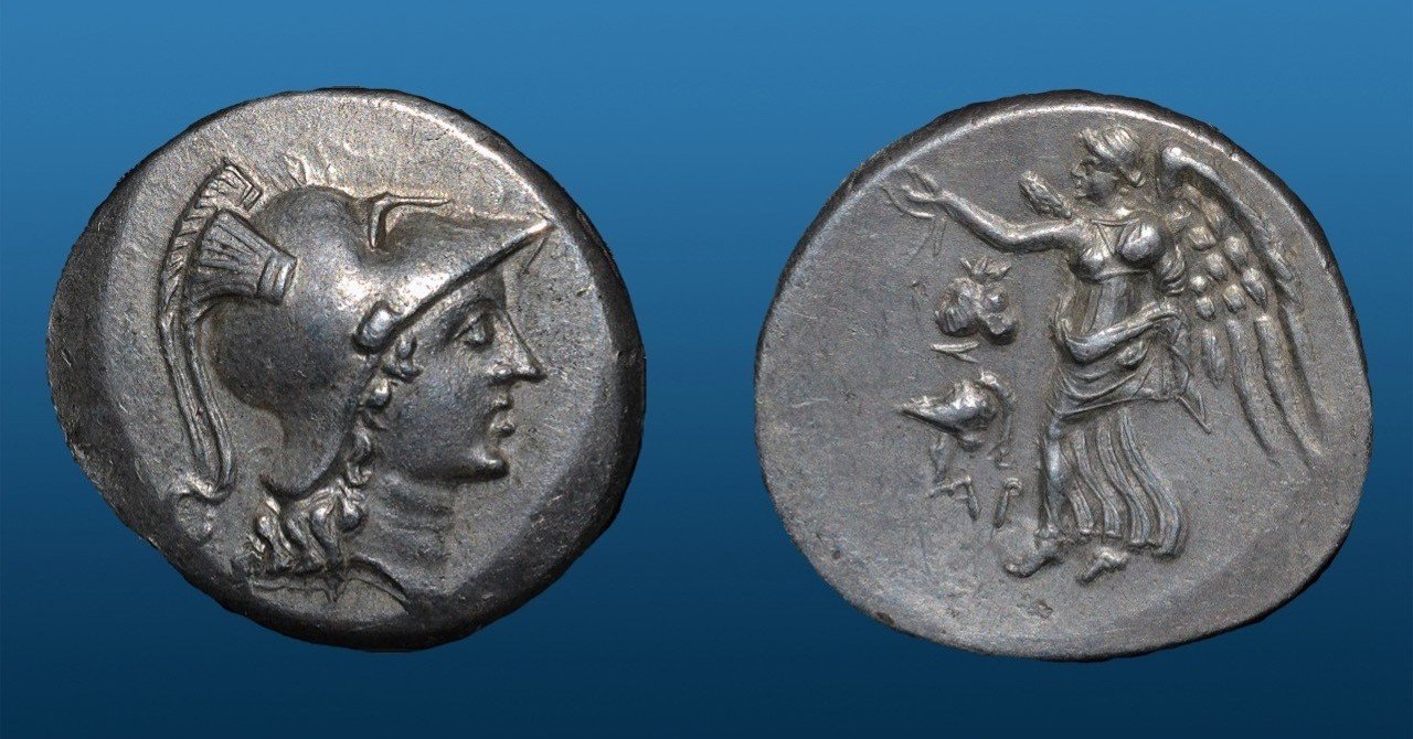 古代ギリシャコイン ギリシャ神話 アテネ⁄ニケ シルバー925 ペンダント