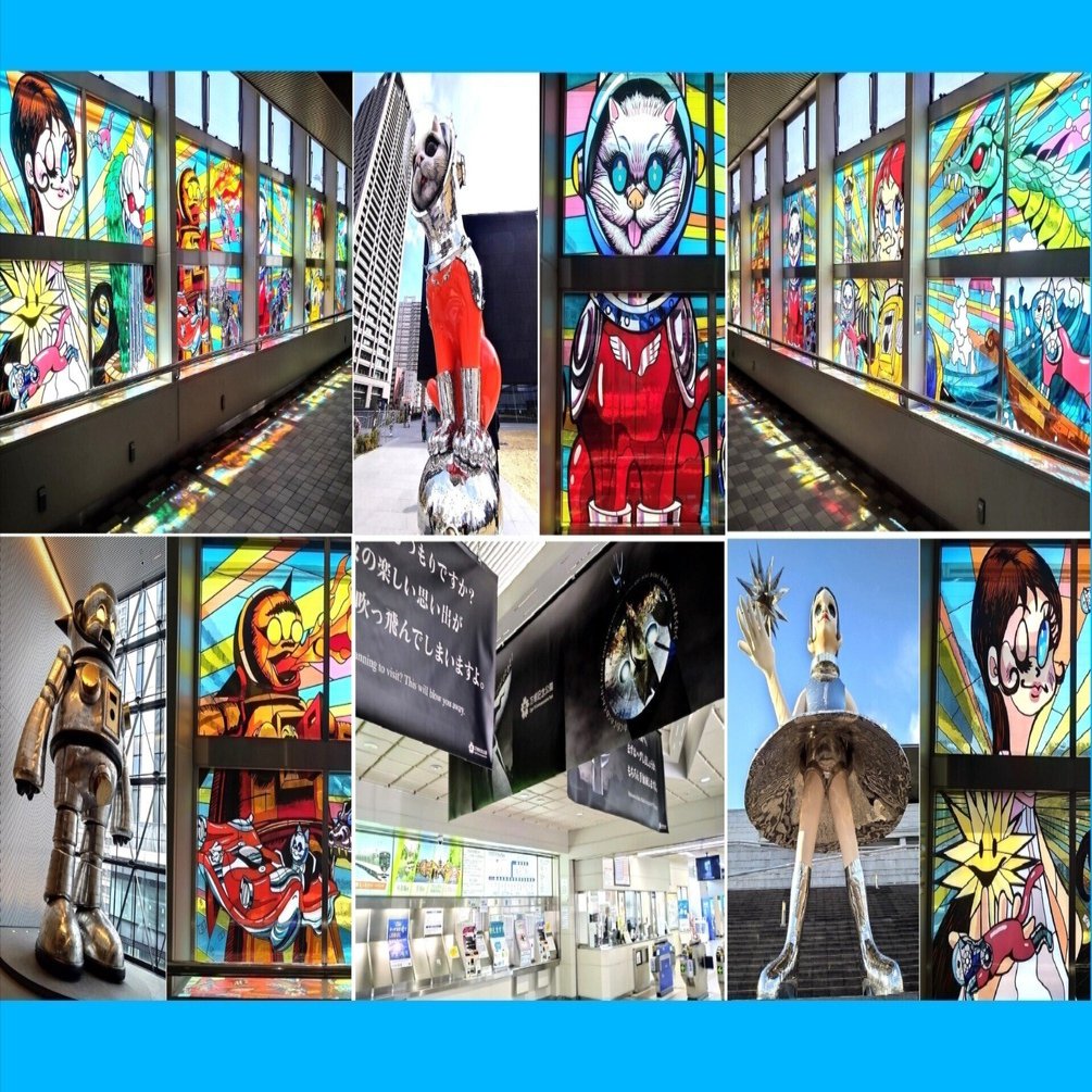 ヤノベケンジさんのアート/ ステンドグラス《生命の旅》～大阪