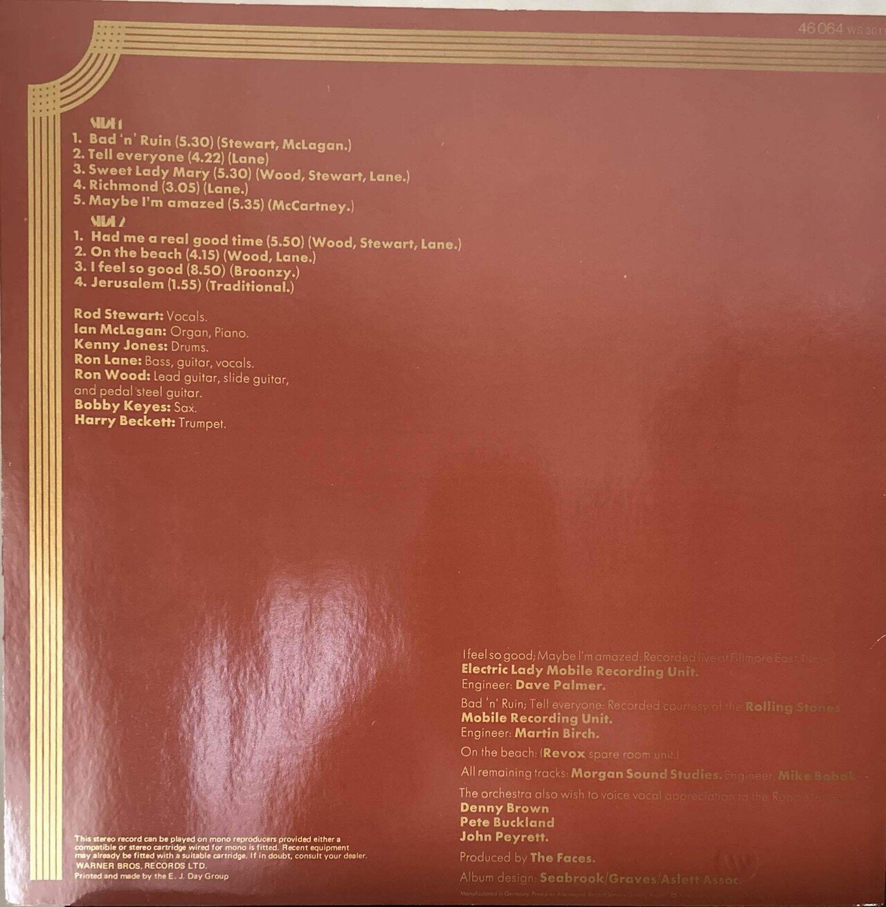 いとしのシンディ ロッド・スチュアート faces フェイセズ 7インチレコード 7inch】Faces - Cindy Incidentally いとしのシンディ／ロッド