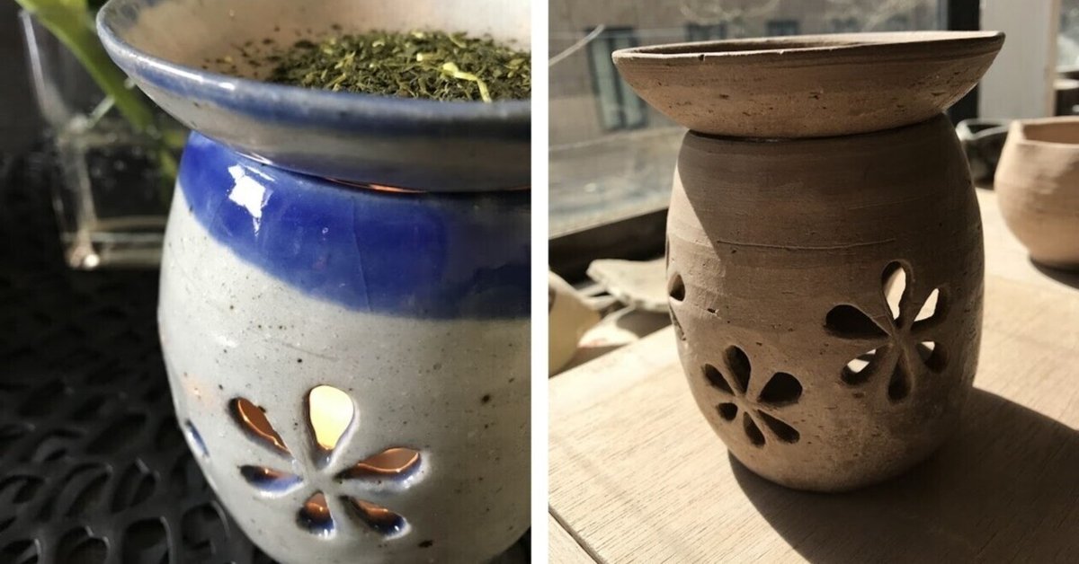 愛用している長女の陶芸作品 茶香炉｜jewelymama