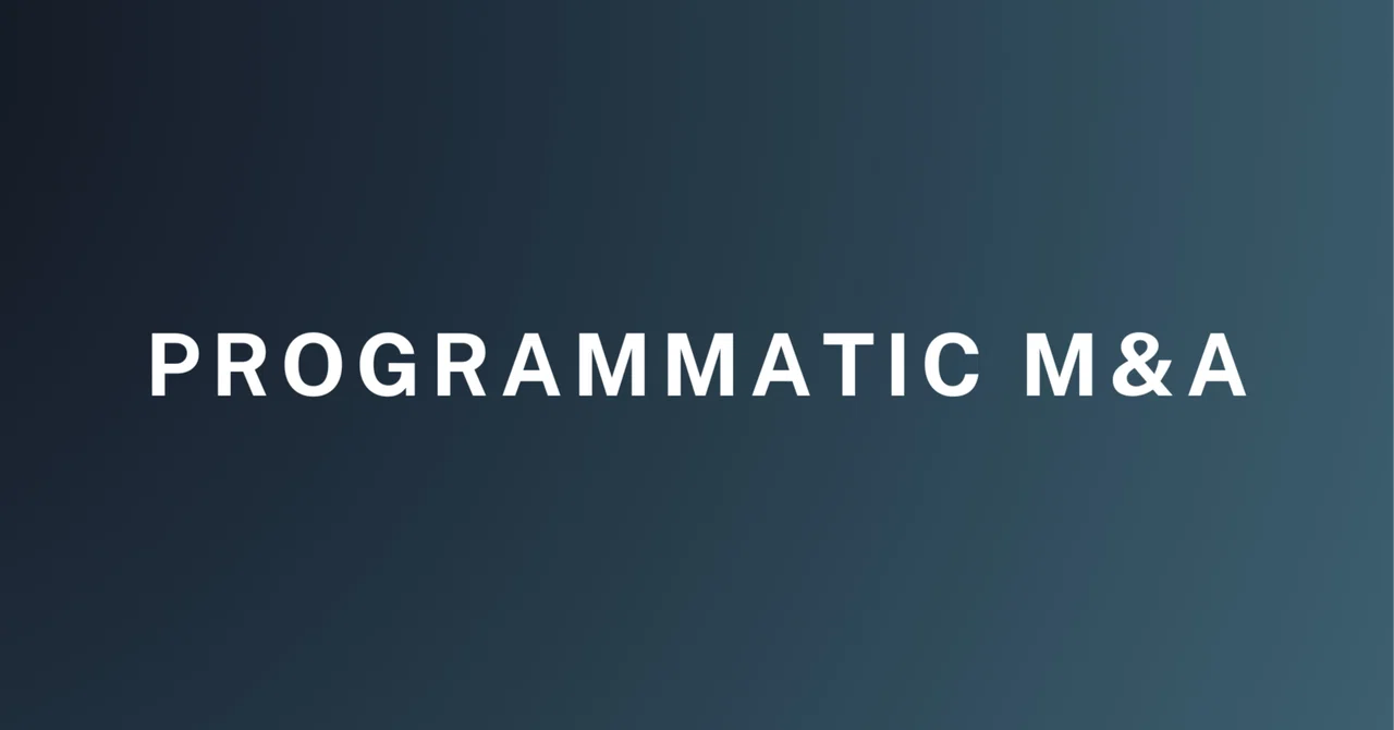 Programas Ma Programmatic M&A|ma_watch