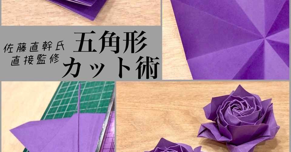 佐藤ローズの基礎 正五角形 を美しくカットする バラ折り紙の第一人者 佐藤直幹さんがくれた3つのアドバイス まさにぃ Note