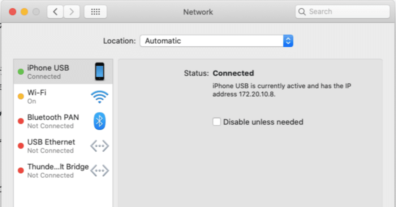 iPhoneとMacのusbテザリングがうまくいかない｜ふうてんnot RA
