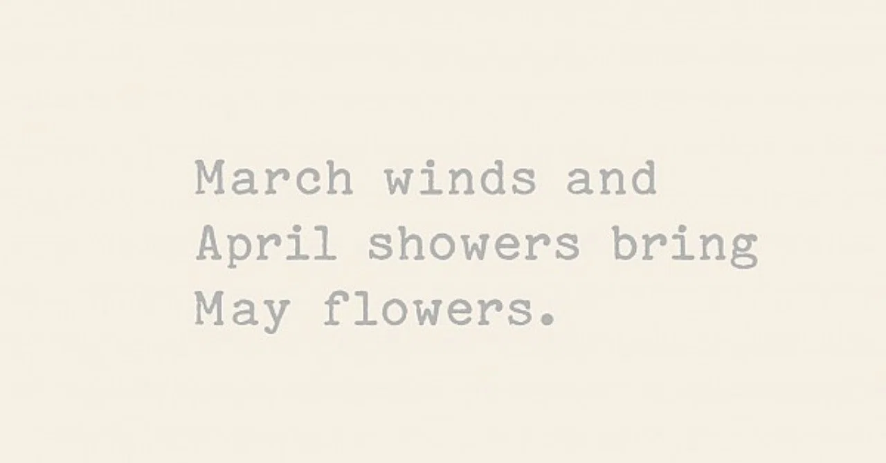 March winds and April showers bring May flowers.― 阿部昭短編集