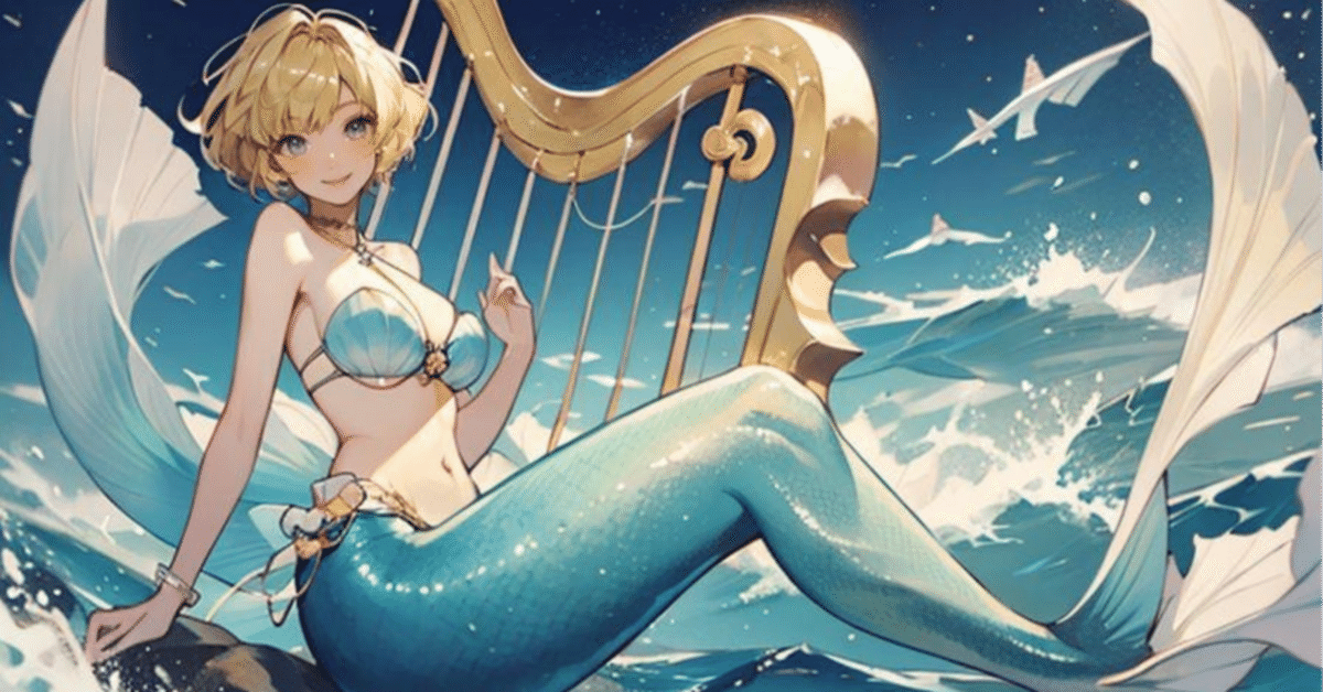 原画】ミモザと女性を祝福する魚たち （日向箱オンラインショップ）