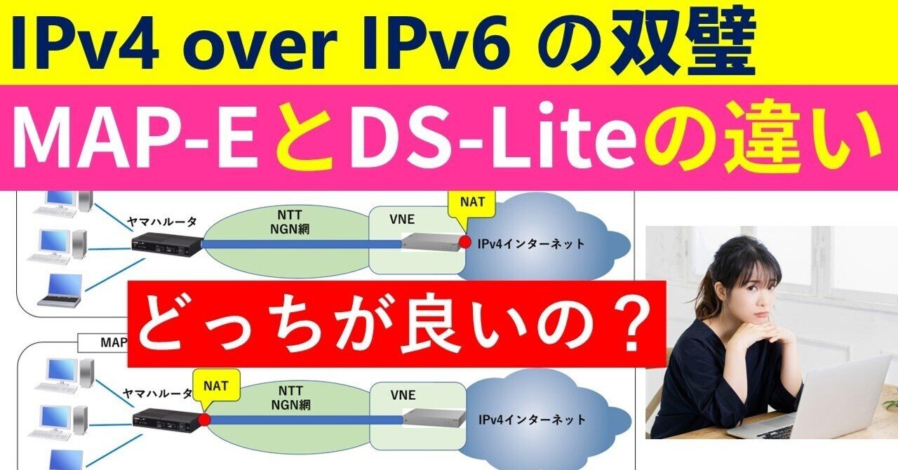 私が「IPv4 over IPv6」を DS-LiteからMAP-Eに変更した理由|IP 私が「IPv4 over IPv6」を DS-LiteからMAP-Eに変更した理由|IP