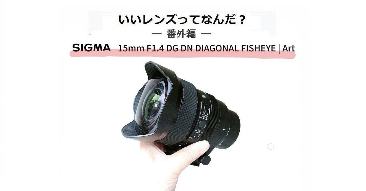 □番外編□① SIGMA 15mmF1.4 DG DN DIAGONAL FISHEYE|thisistanaka □番外編□① SIGMA 15mmF1.4 DG DN DIAGONAL FISHEYE|thisistanaka