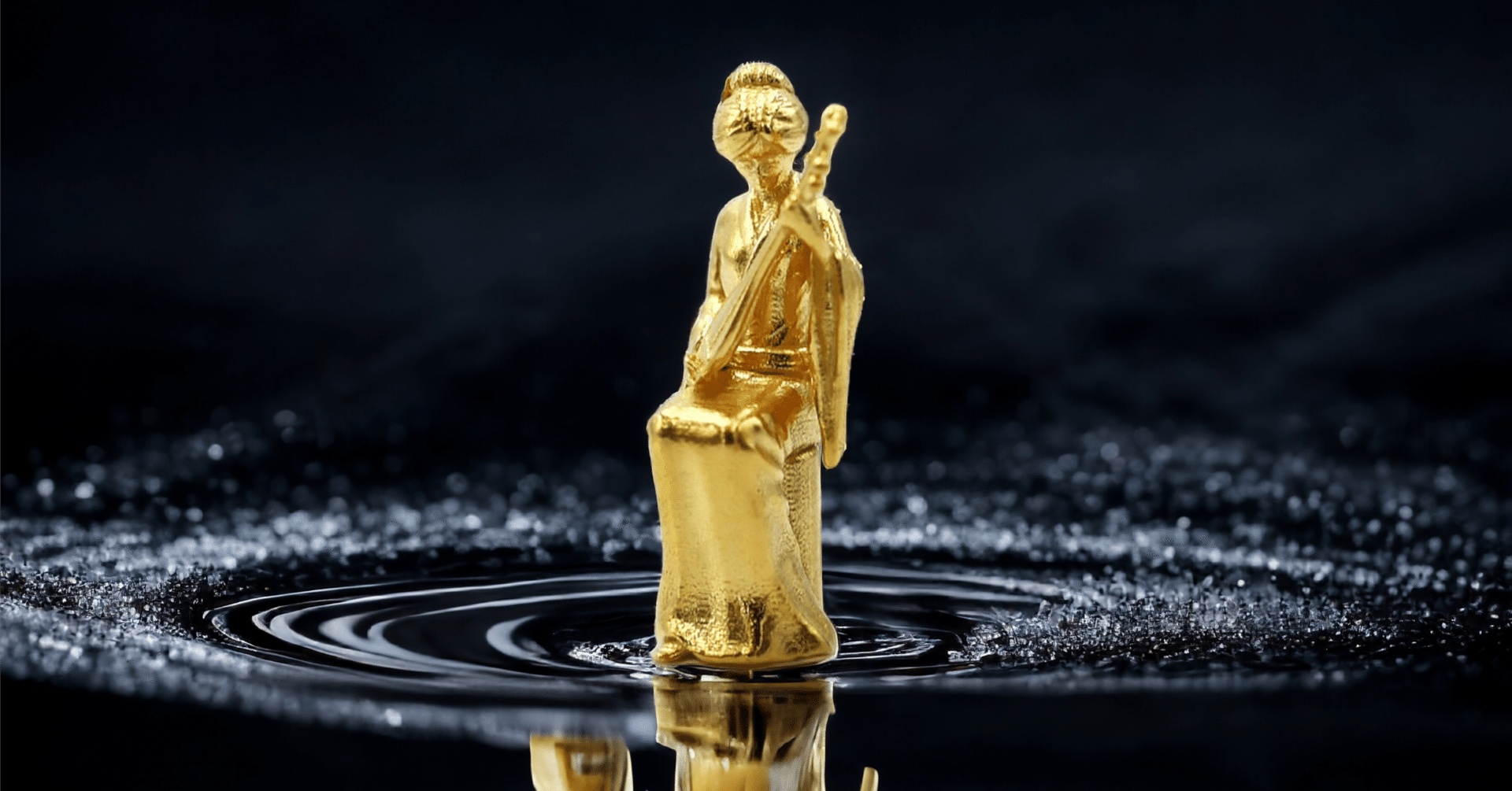 七福神ただひとりの女神様」。純金で【弁財天様】を作りました。｜株式