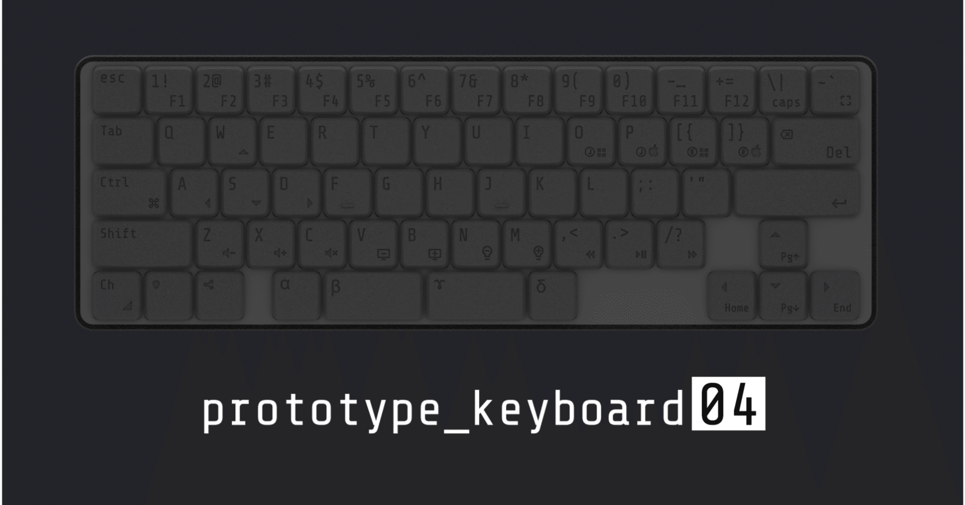 prototype keyboard05 (Staggered L64 16mm)｜prototype
