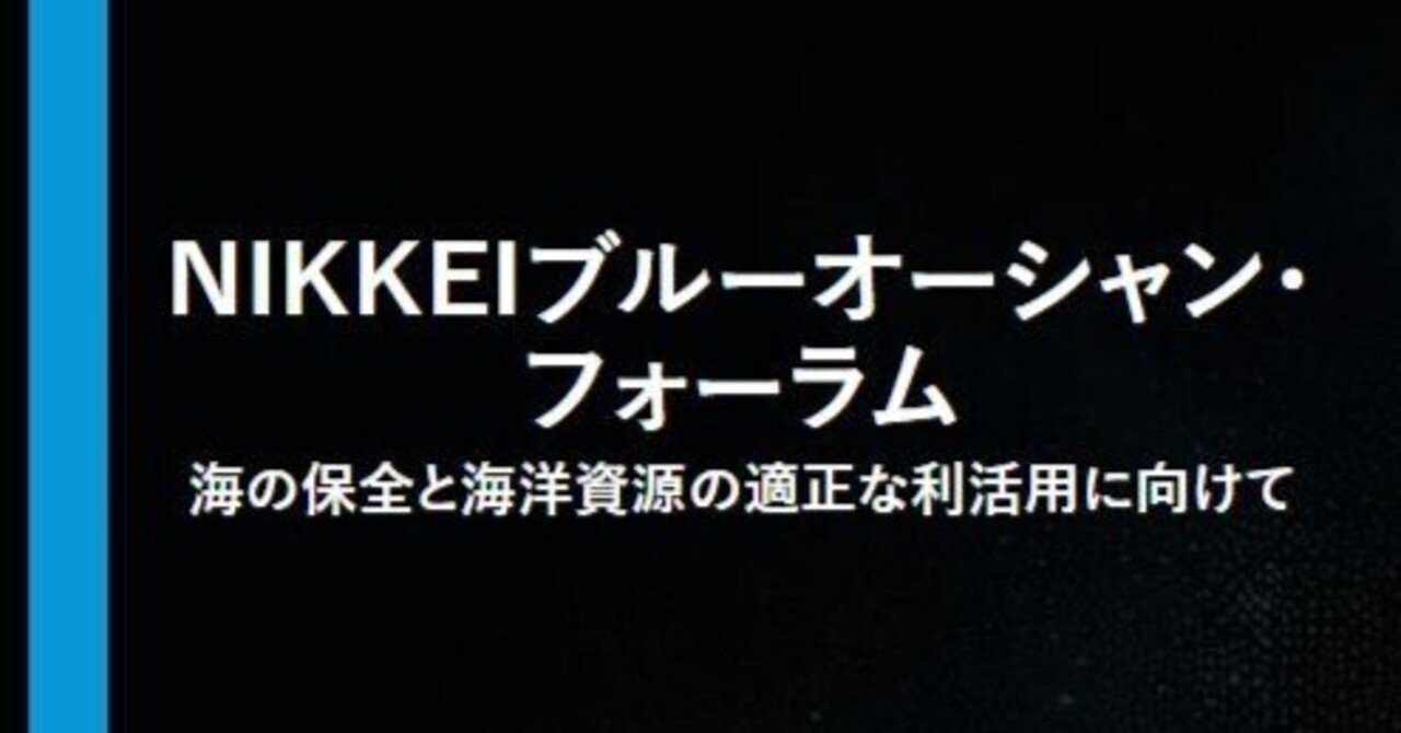 誰の海を守るのかーNIKKEIブルーオーシャン・フォーラムで話したいことー｜久保 健治（ヒストリーデザイン）