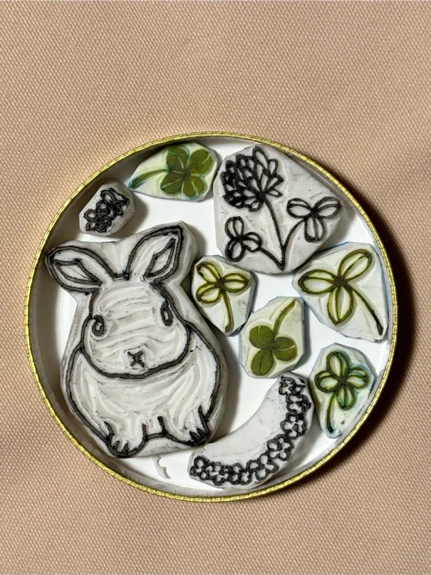 消しゴムはんこ(ウサギ)｜すぐり堂 すぐり