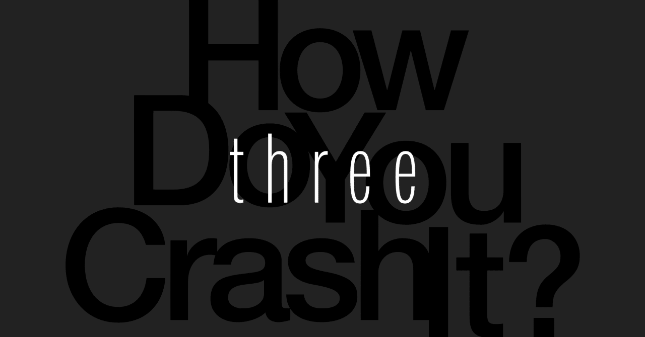 TM NETWORK How Do You Crash It? three｜FJK