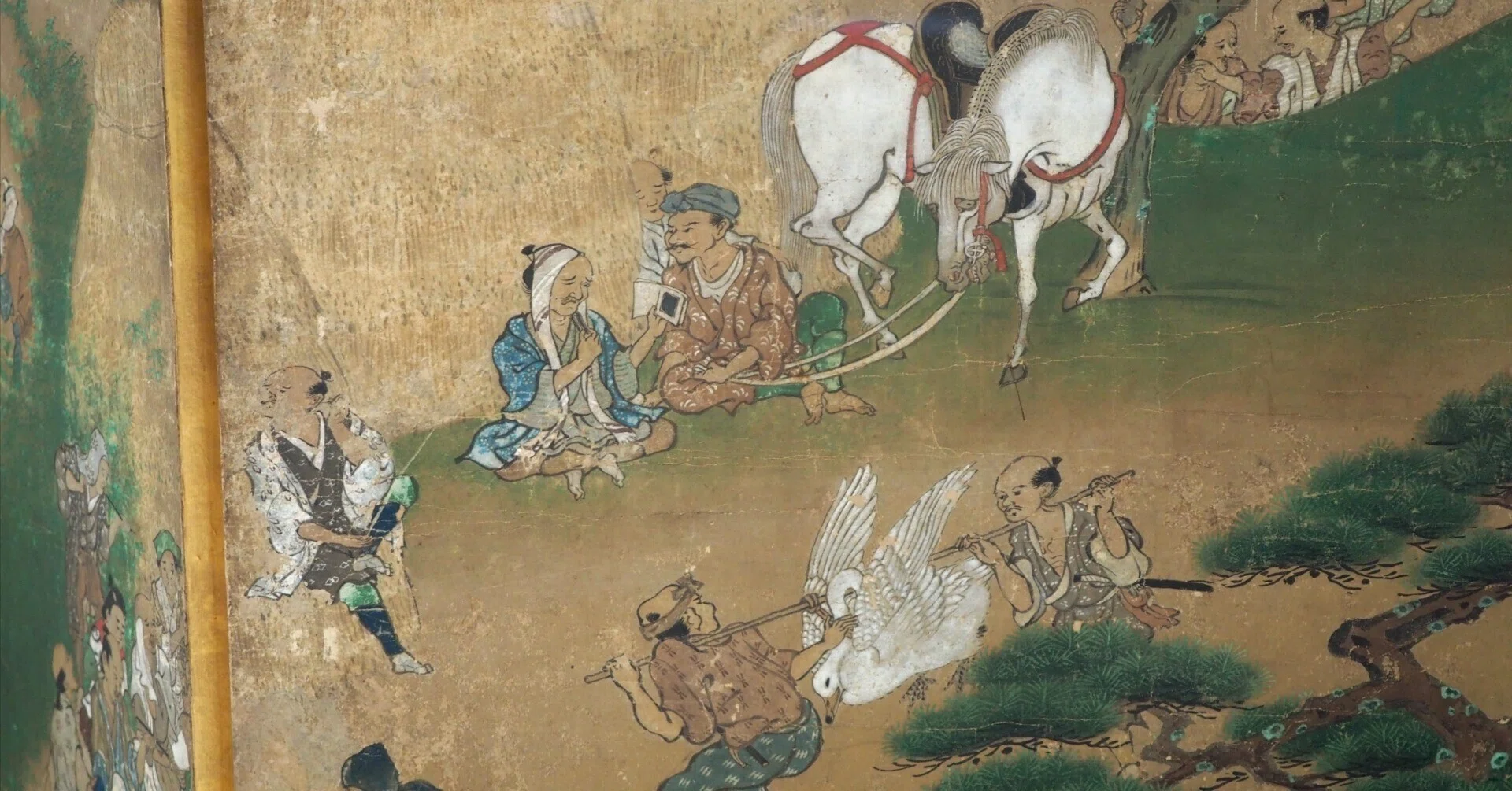 久隅守景さん筆の《鷹狩図屏風》…東京国立博物館 画像アーカイブ｜かわかわ