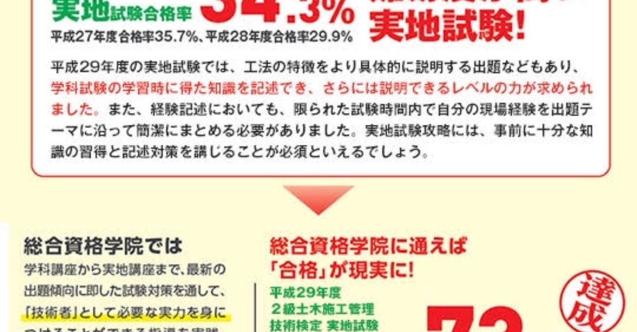 2級建築施工管理技士 合格率から分かる試験の難易度 勉強方法 もた Note